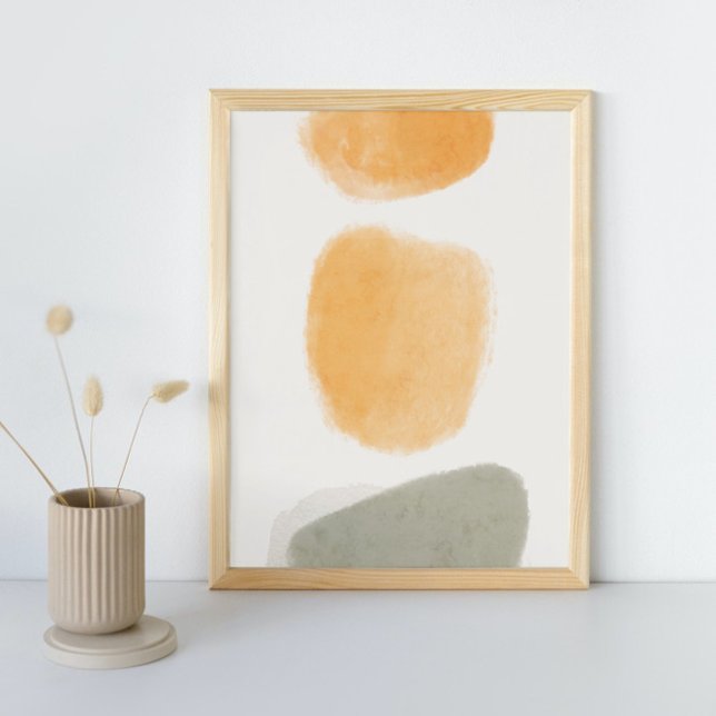 Poster Aquarelle abstraite géométrique, Abstrait, Minimal (Créateur téléchargé)