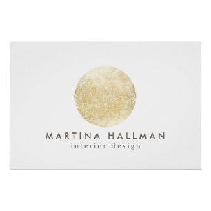 Poster Aquarelle Abstraite Gold Circle Logo Téléchargemen