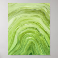 Aquarelle Abstraite Lime Green Agate II