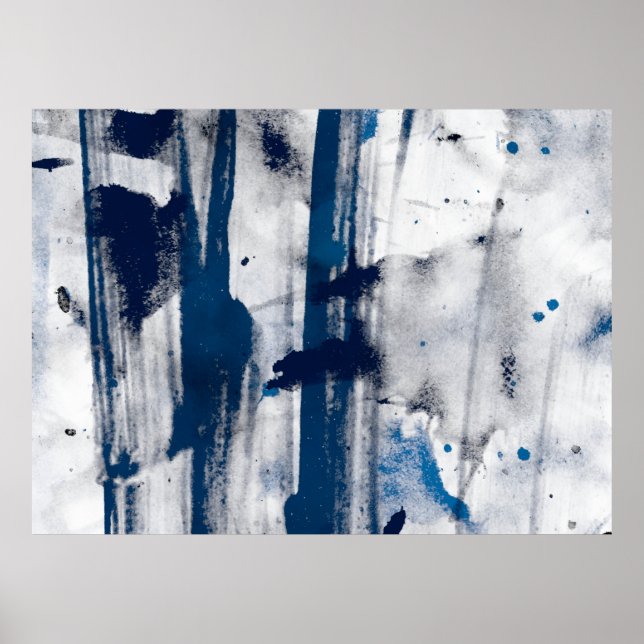 Poster Aquarelle Abstraite sur papier. Texture artistique (Devant)