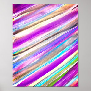 Poster Aquarelle abstraite violette Fun Unique à la mode