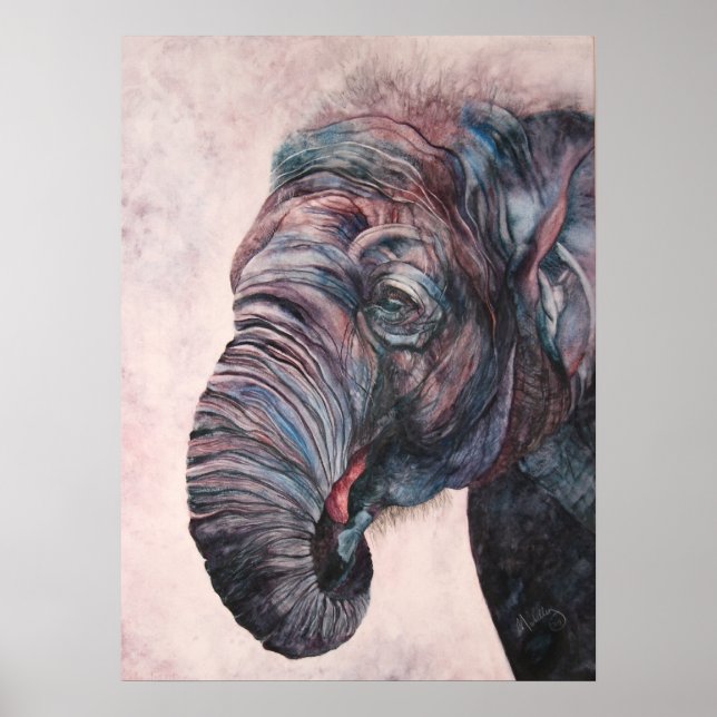 Poster Aquarelle africaine toile Imprimer (Devant)