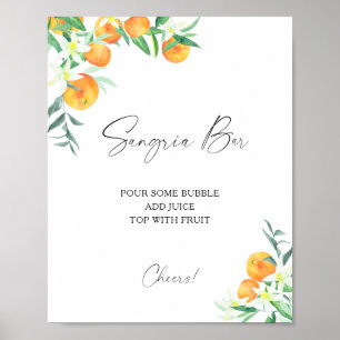 Poster Aquarelle agrus moderne - bar sangria