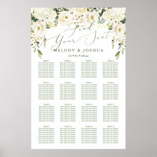 Poster Aquarelle Albâtre Roses de siège