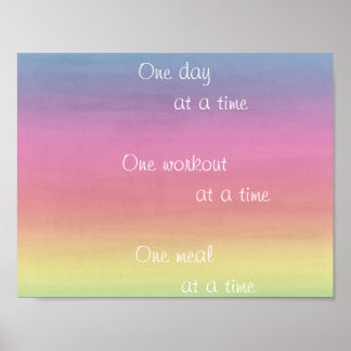 Poster Aquarelle arc-en-ciel un jour à la fois