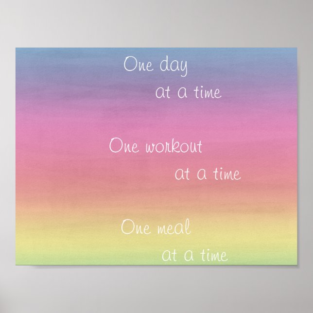Poster Aquarelle arc-en-ciel un jour à la fois (Devant)