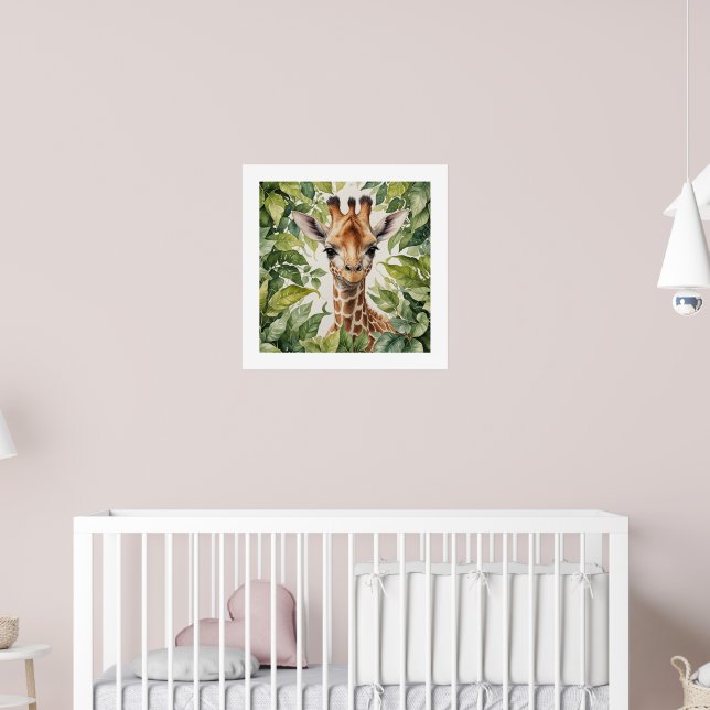Poster Aquarelle Baby Giraffe (Pépinière 2)
