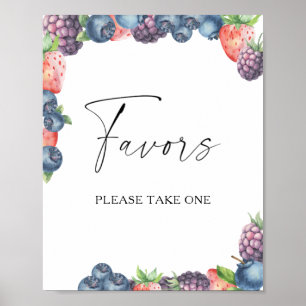 Poster Aquarelle baie - prenez un favori
