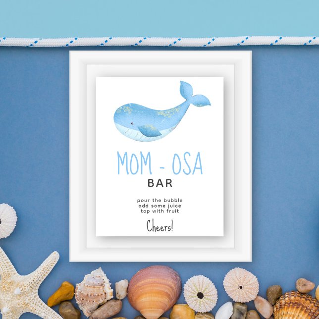 Poster Aquarelle baleine - bar mama-osa (Créateur téléchargé)