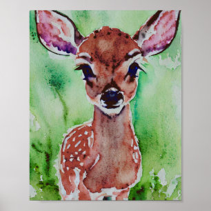 Poster aquarelle bébé fae