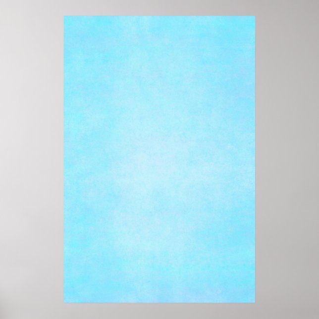 Poster Aquarelle bleu turquoise Modèle blanc (Devant)