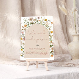 Poster Aquarelle Boho Fleur sauvage Late Night Diapeurs J