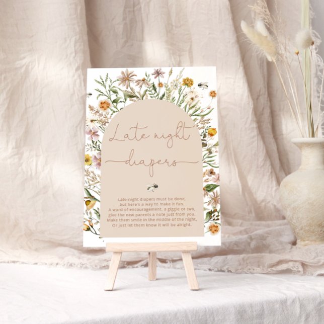 Poster Aquarelle Boho Fleur sauvage Late Night Diapeurs J (Créateur téléchargé)