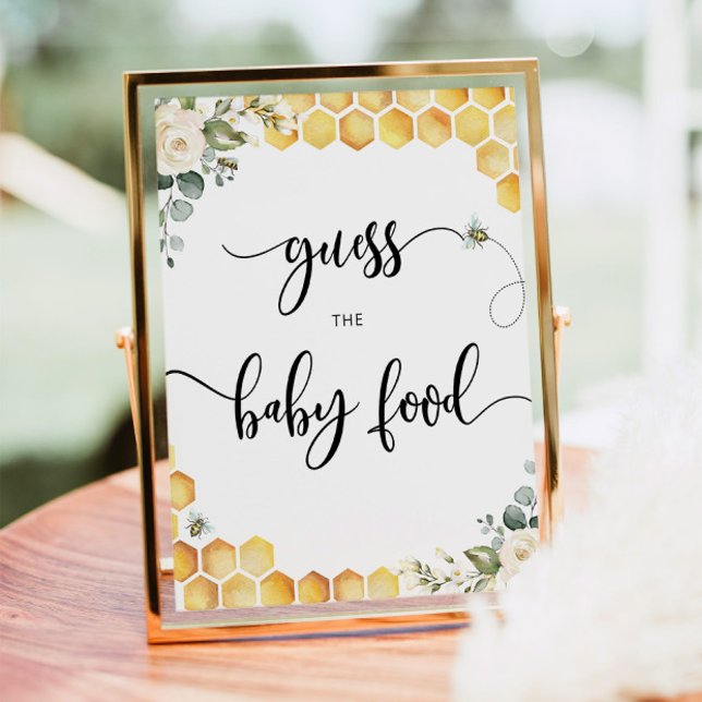 Poster Aquarelle Bumble abeille deviner la nourriture pou (Créateur téléchargé)