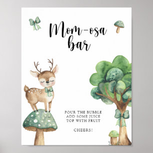 Poster Aquarelle Cerf - Bar Mom-osa