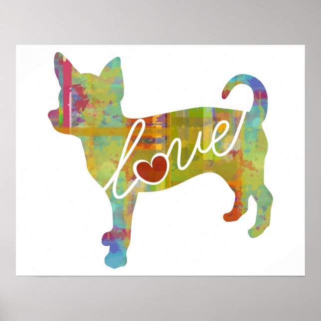 Poster Aquarelle Chihuahua (Devant)