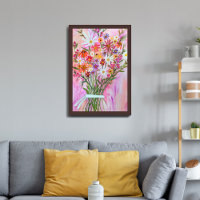 Aquarelle colorée Bouquet Daisies Art