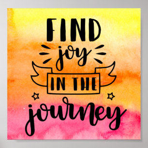 Poster Aquarelle colorée - Retrouvez Joie Dans Le Voyage