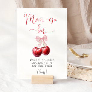 Poster Aquarelle Coquette Cerise Baby shower Maman-osa Ba