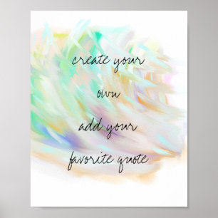 poster aquarelle créer votre propre devis art mur