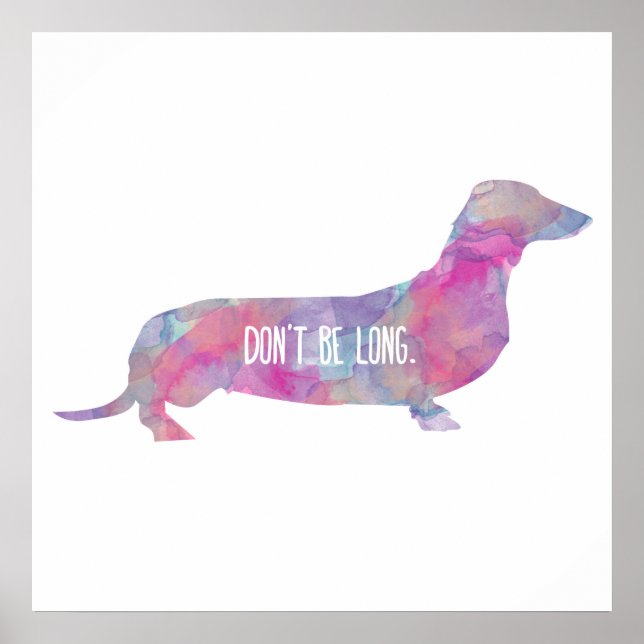 Poster Aquarelle Dachshund Art (Devant)