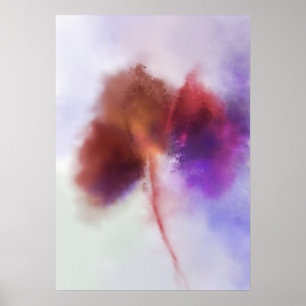 Poster Aquarelle Dandelion Arbre Peinture hybride