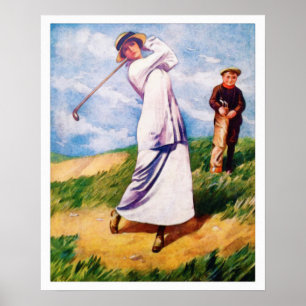 Poster Aquarelle de golf 1915