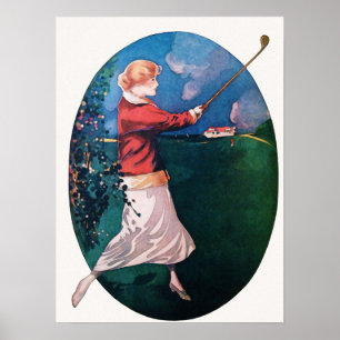 Poster Aquarelle de golf 1921