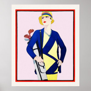 Poster Aquarelle de golf 1928