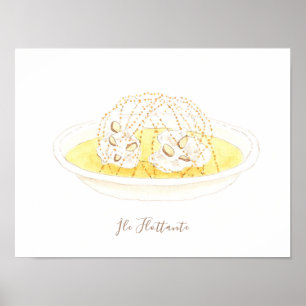 Poster Aquarelle de l'île Flottante