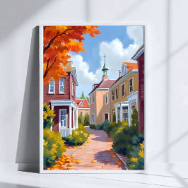 Poster Aquarelle de Newport Rhode Island