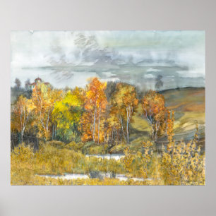Poster Aquarelle de peinture d'automne 300