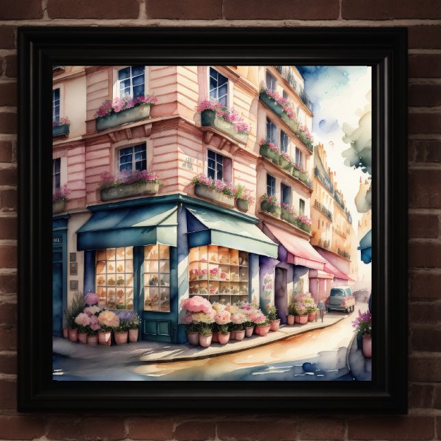 Poster Aquarelle de rue parisienne (Créateur téléchargé)