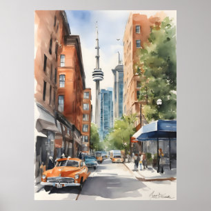 Poster Aquarelle de Toronto