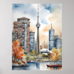 Poster Aquarelle de Toronto