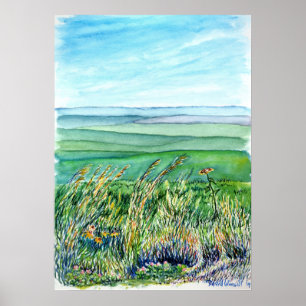 Poster Aquarelle des Prairies