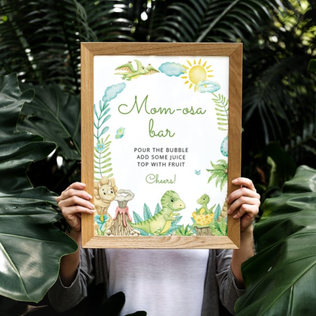 Poster Aquarelle Dinosaur Maman-osa Bar (Créateur téléchargé)