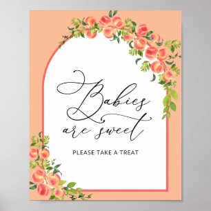 Poster Aquarelle Douce Poche Baby shower Douce