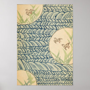 Poster Aquarelle du ciel vintage