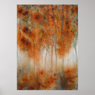 Poster Aquarelle du matin d'automne