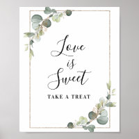 aquarelle eucalyptus L'amour est signe doux