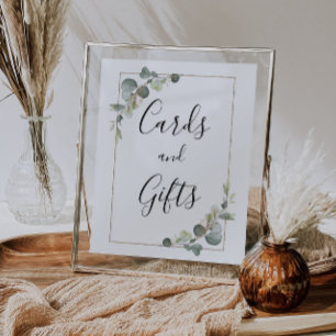 Poster aquarelle eucalyptus mariages cartes & cadeaux sig