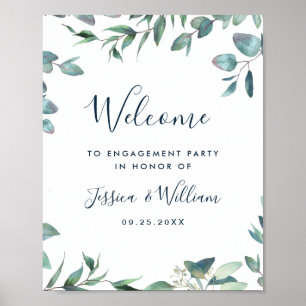 Poster Aquarelle Eucalyptus PARTI ENGAGEMENT ÉCOLOGIQUE