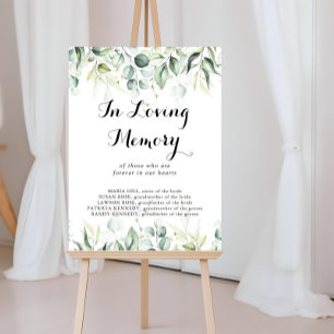 Poster Aquarelle Eucalyptus Verdure En Mémoire Affectueus