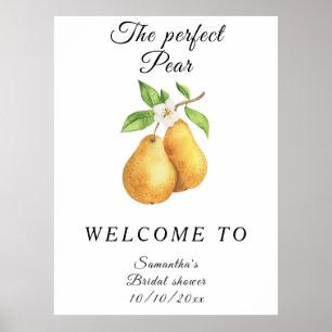 Poster Aquarelle Fête des mariées de bienvenue de la poir