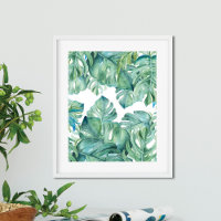 Aquarelle Feuilles tropicaux