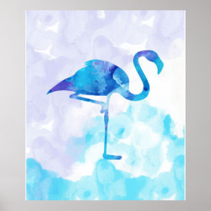 Poster Aquarelle Flamant rose Abstrait cadeaux amateurs