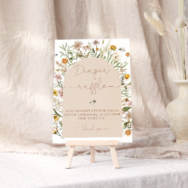 Poster Aquarelle Fleur sauvage Baby shower Déchets Raffin