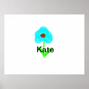 Poster Aquarelle florale colorée ajouter le nom texte