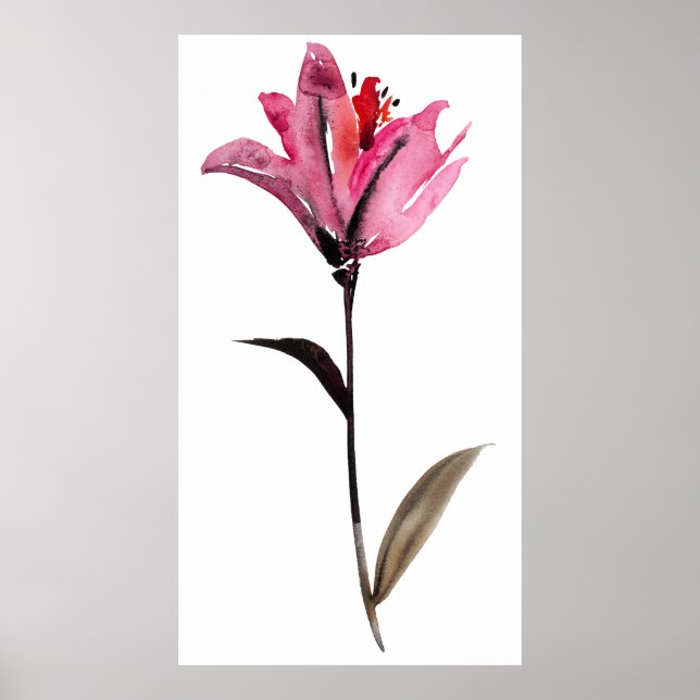Poster Aquarelle florale II (Devant)